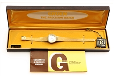 LADIES GRUEN PRECISION 14K GOLD CASE WRIST WATCH 