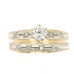 14K TWO-TONE GOLD & 0.50 CTW DIAMOND WEDDING SET