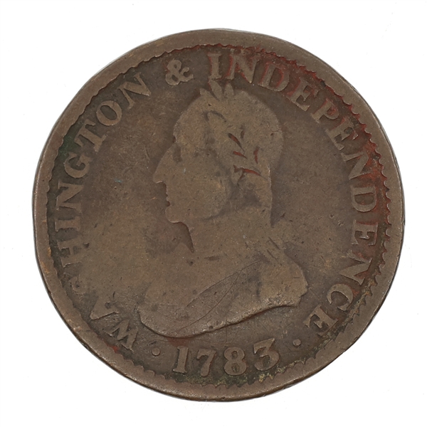 1783 WASHINGTON LARGE MILITARY BUST COPPER TOKEN
