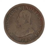 1783 WASHINGTON LARGE MILITARY BUST COPPER TOKEN
