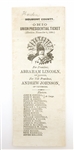 1864 OHIO UNION ABRAHAM LINCOLN ELECTION TICKET