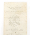 1864 OHIO UNION ABRAHAM LINCOLN ELECTION TICKET