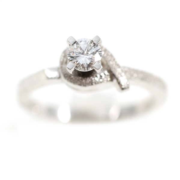 14K WHITE GOLD 0.25 CT ROUND DIAMOND SOLITAIRE