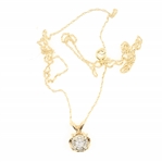 14K YELLOW GOLD 0.20 CTW DIAMOND PENDANT WITH CHAIN