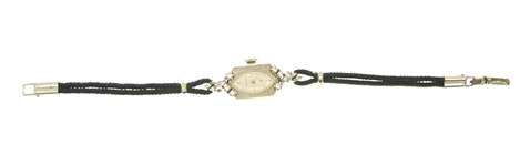 LADIES HAMILTON 14K WHITE GOLD CASE WRIST WATCH