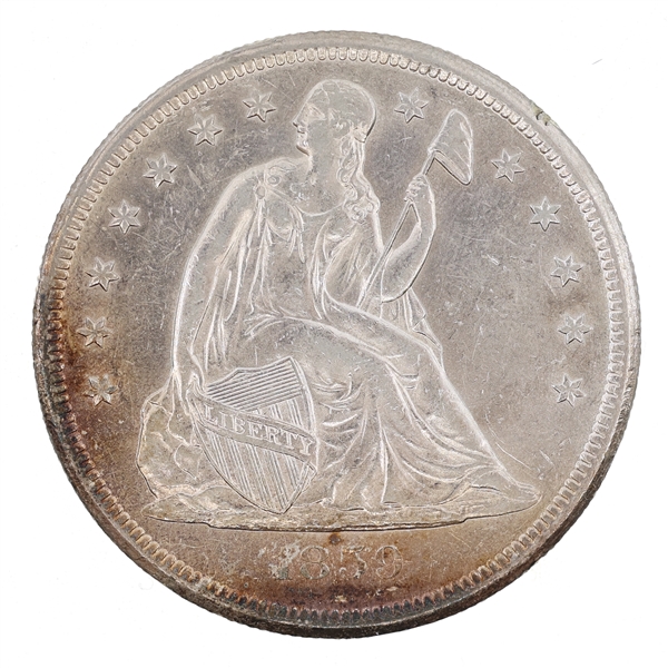 1859-O US SILVER SEATED LIBERTY DOLLAR COIN