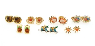 14K YELLOW GOLD FASHION STUD EARRINGS