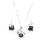 14K WHITE GOLD LAB-CREATED STAR SAPPHIRE JEWELRY