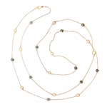 18K GOLD 2.1CTW DIAMOND & SAPPHIRE BY THE YARD NECKLACE