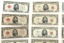 1928-1963 US $5 RED SEAL BANK NOTES