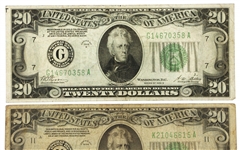 1928-1934 US $20 FEDERAL RESERVE BANK NOTES