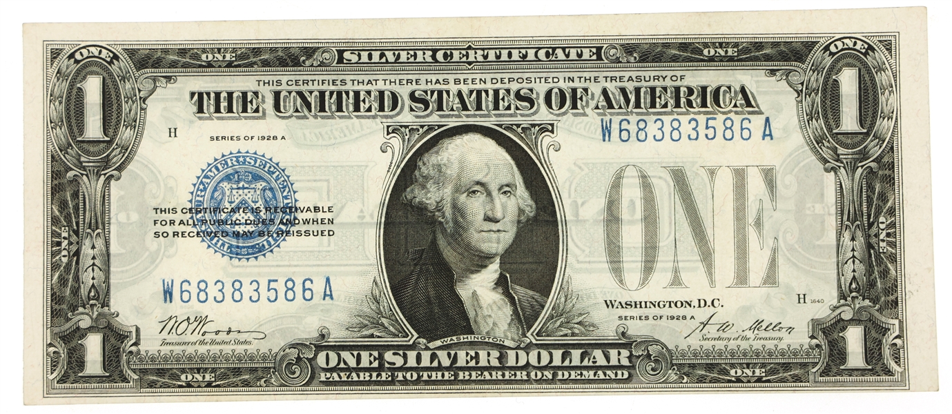 1928A US $1 FUNNYBACK SILVER CERTIFICATE NOTE