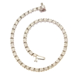 14K WHITE GOLD 5.39 CTW DIAMOND TENNIS BRACELET