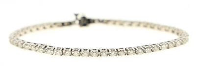 14K WHITE GOLD 5.39 CTW DIAMOND TENNIS BRACELET