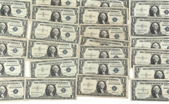 1935-1957 US SILVER CERTIFICATE NOTES 70+ PCS