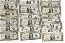 1935-1957 US SILVER CERTIFICATE NOTES 70+ PCS