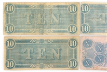 CIVIL WAR $10 CONFEDERATE OBSOLETE BANKNOTES