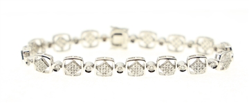 14K WHITE GOLD 1.30 CTW DIAMOND BRACELET