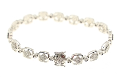 14K WHITE GOLD 1.30 CTW DIAMOND BRACELET