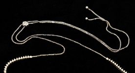18K WHITE GOLD 3.84 CTW GRADUATED DIAMOND NECKLACE