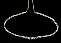18K WHITE GOLD 3.84 CTW GRADUATED DIAMOND NECKLACE