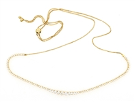18K YELLOW GOLD 3.84 CTW GRADUATED DIAMOND NECKLACE