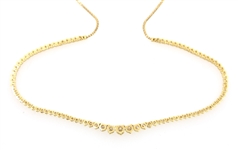 18K YELLOW GOLD 3.84 CTW GRADUATED DIAMOND NECKLACE