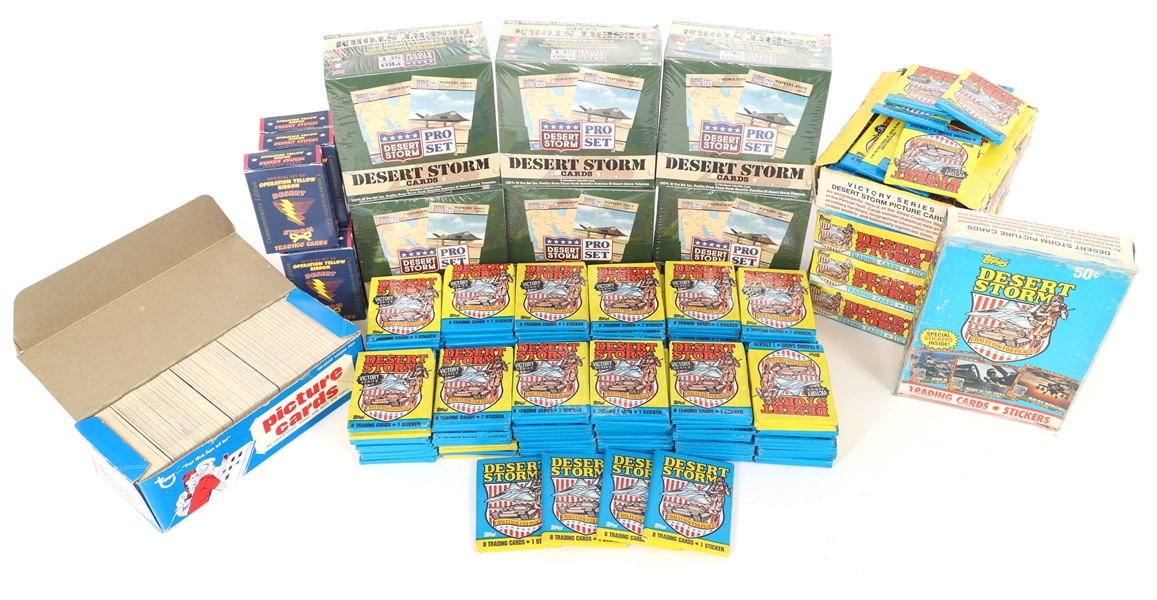 DESERT STORM TRADING CARD PACKS AND BOXES