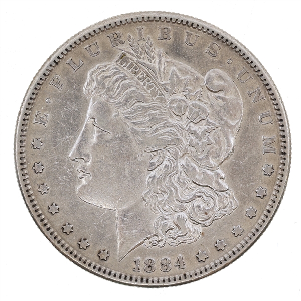 1884-S US SILVER MORGAN DOLLAR COIN 