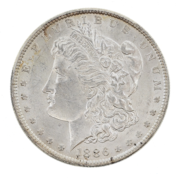 1886 US SILVER MORGAN DOLLAR COIN