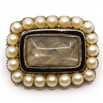 14K YELLOW GOLD VICTORIAN MOURNING BROOCHES