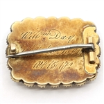 14K YELLOW GOLD VICTORIAN MOURNING BROOCHES