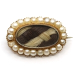 14K YELLOW GOLD VICTORIAN MOURNING BROOCHES