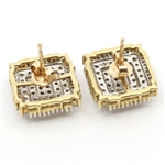 10K YELLOW GOLD 0.50 CTW DIAMOND CLUSTER EARRINGS