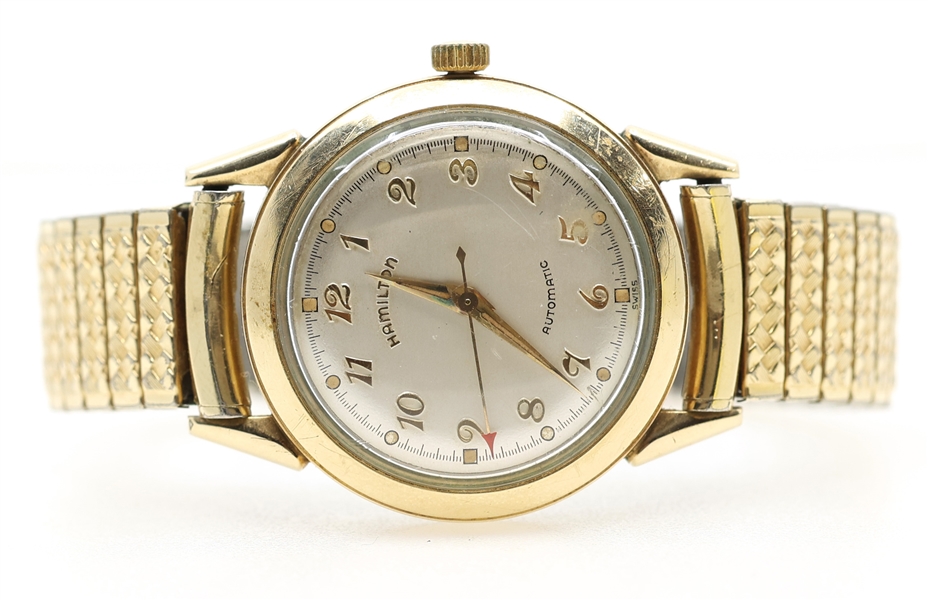 MENS HAMILTON WATCH CO AUTOMATIC GOLD FILLED WRISTWATCH