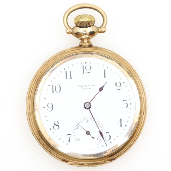MENS BALL WATCH CO. GOLD FILLED CASE POCKET WATCH