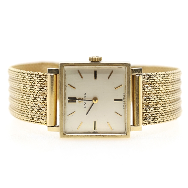 MENS OMEGA 14K YELLOW GOLD WRISTWATCH
