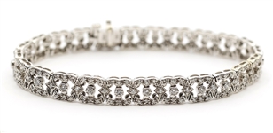 14K WHITE GOLD 2.4 CTW DIAMOND FASHION BRACELET