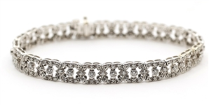 14K WHITE GOLD 2.4 CTW DIAMOND FASHION BRACELET