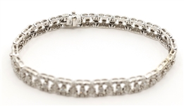 14K WHITE GOLD 2.4 CTW DIAMOND FASHION BRACELET