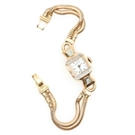 LADIES GRUEN 14K YELLOW GOLD & DIAMOND WRISTWATCH