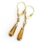 14K YELLOW GOLD CITRINE DROP EARRINGS