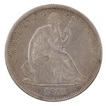 1875-CC US SILVER SEATED LIBERTY HALF DOLLAR COIN
