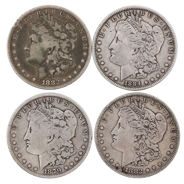 1879P 1882S 1882P & 1884P US SILVER MORGAN DOLLAR COINS