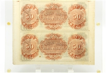1800's $50 NEW ORLEANS CANAL BANK UNCUT SHEET 