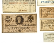 CIVIL WAR ERA US & CSA FRACTIONAL CURRENCY NOTES, BONDS