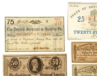 CIVIL WAR ERA US & CSA FRACTIONAL CURRENCY NOTES, BONDS