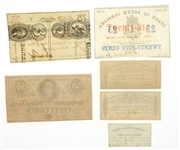CIVIL WAR ERA US & CSA FRACTIONAL CURRENCY NOTES, BONDS