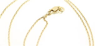 14K YELLOW GOLD SMOKEY TOPAZ PENDANT WITH CHAIN
