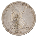1841-O US SILVER SEATED LIBERTY 50C HALF DOLLAR COIN